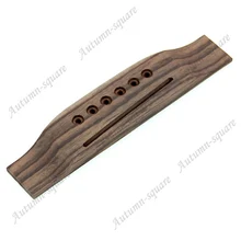 1pc New 6 String Saddle Rosewood Thru Guitar Bridge For Folk Acoustic Guitar