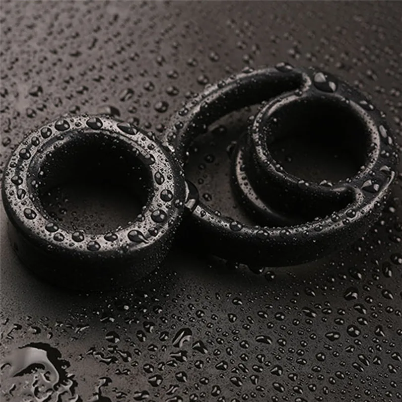 8 Shaped Male Delay Penis Ring Silicone Couple Lover Sexy Play Games Dual Ring Men Male Soft Silicone Time Delay Ring  (5)