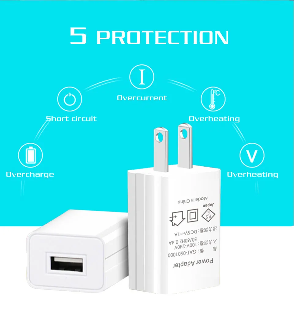 5V1A US Charger 1 USB Port Adapter Japan United States Travel Wall Mobile Phone PSE Certification Electronic Plug Charging (5)