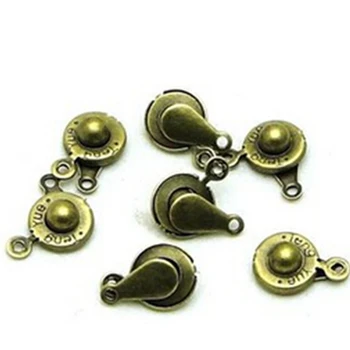 

9.5mm Gold silver bronze Trailer Hitch Clasp Snaps Buckle bracelet 30pcs