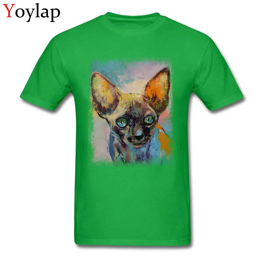 Men's Tops Shirts Slim Fit Normal T Shirt Cotton Fabric Round Neck Short Sleeve Casual SPHYNX Clothing Shirt Top Quality green