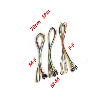 

Customization Available 20pcs/lot 70cm 1pin Breadboard Jumper Wires M-M Male to Female F-F 2.54mm DuPont Cable Line