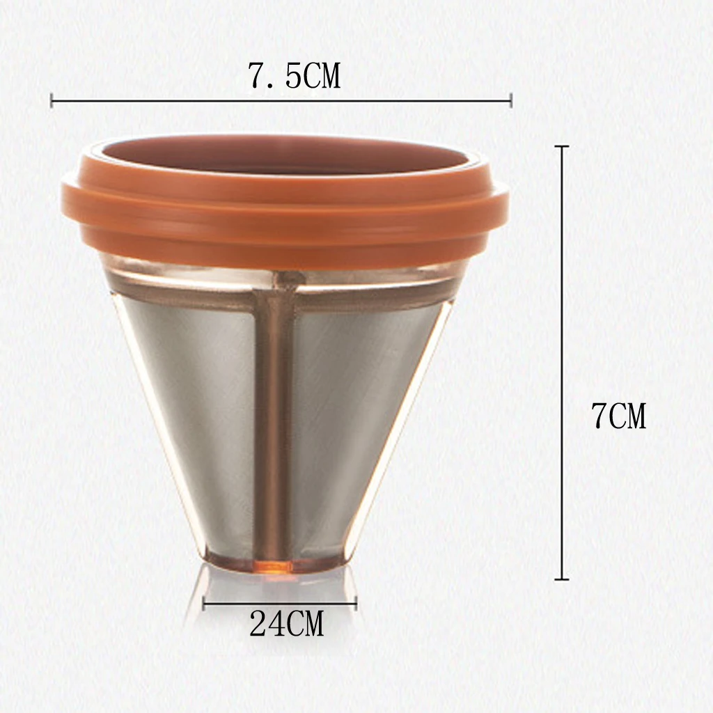 Reusable Capsules Pod Stainless Steel Coffee Filter Paper Nespresso Machine, for Dia 6.7-7.5cm Infuser, Brewing Basket