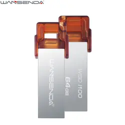 WANSENDA металл USB Флешка 32 ГБ 64 ГБ OTG накопитель и диск для iPhone/iPad/Tablet PC usb stick 16 ГБ Флешка флеш-накопитель
