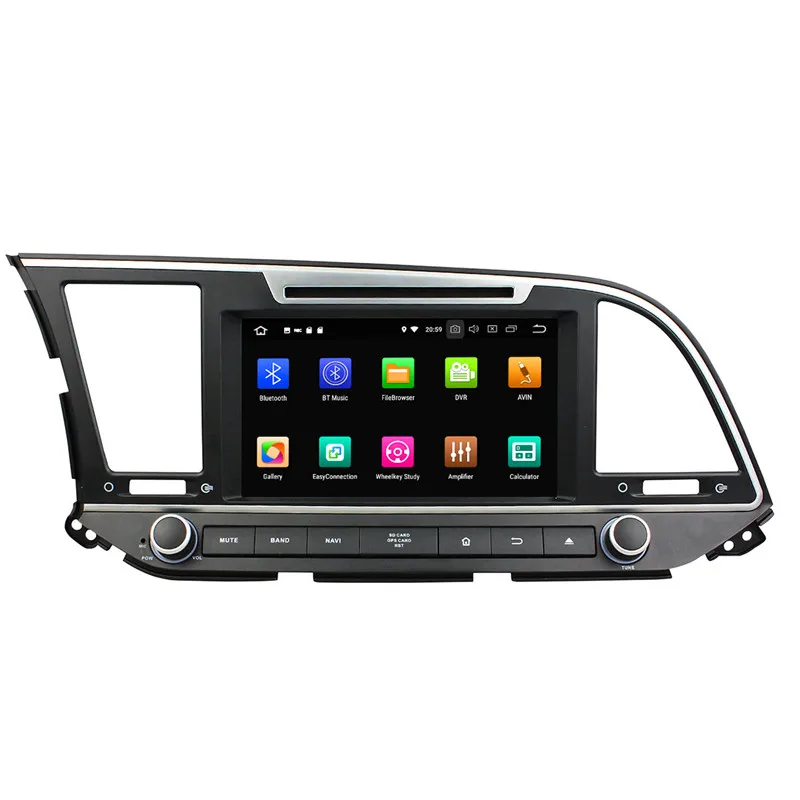 Perfect Aotsr Android 8.0 7.1 GPS navigation Car DVD Player For Hyundai Elantra 2016 multimedia radio recorder 2 DIN 4GB+32GB 2GB+16GB 2