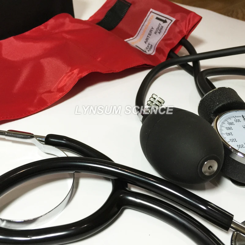 Монитор кровяного давления красного цвета BP манжетный стетоскоп анероидный сфигмоманометр со стетоскопом