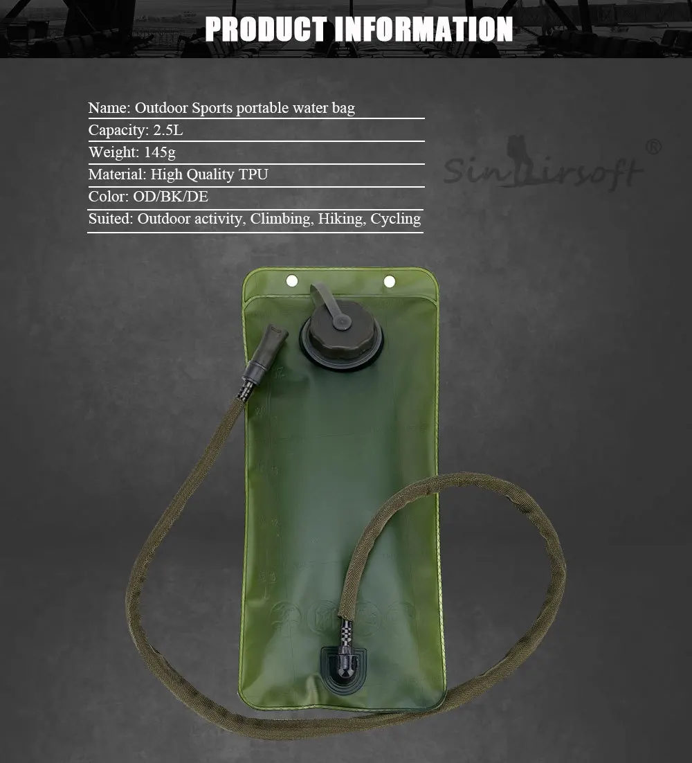 Экологическая Портативная сумка для воды ТПУ 3л Гидратация Система мочевого пузыря рюкзак для верховой езды Альпинизм спорт на открытом воздухе питьевые сумки