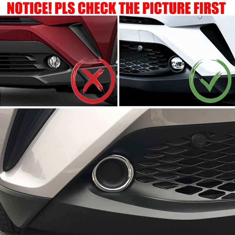 Для Toyota C HR CHR 2017 2018 2019 Хромированная передняя фара противотумансветильник