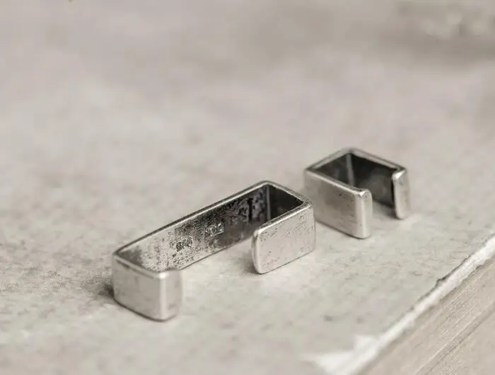 Оригинальные серьги из чистого 925 пробы серебра, Геометрические Квадратные Серьги-манжеты для ушей, классные серьги-клипсы без пирсинга