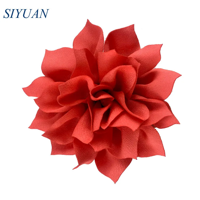12-coral 10 шт./лот 3,2 ''искусственный лотос лист Цветы с жемчугом для Аксессуары для волос ручной работы аксессуары для Головные уборы вечерние Декор FH52 - Цвет: 12-coral