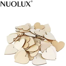 50 шт Пустой сердце дерева древесные срезы для поделок ремесла украшения Weddng события украшение для вечеринки в день рождения(дерево Цвет