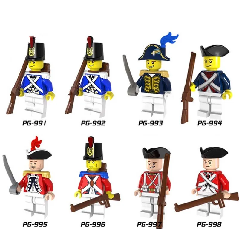 

Joyyifor Imperial Redcoat Army Soldier Gun Collectible Building Blocks Compatible with Military Soldiers Toys