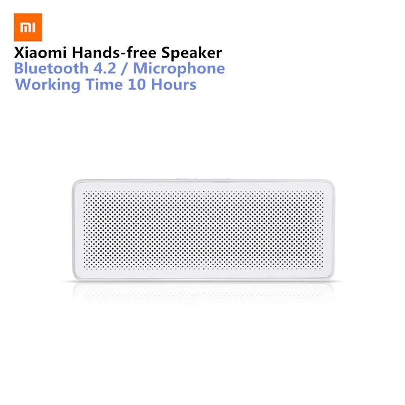 Оригинальный Xiaomi Mi Bluetooth динамик базовый 2 квадратная коробка 2 стерео портативный Bluetooth 4,2 HD Высокое разрешение качество звука играть - изображение