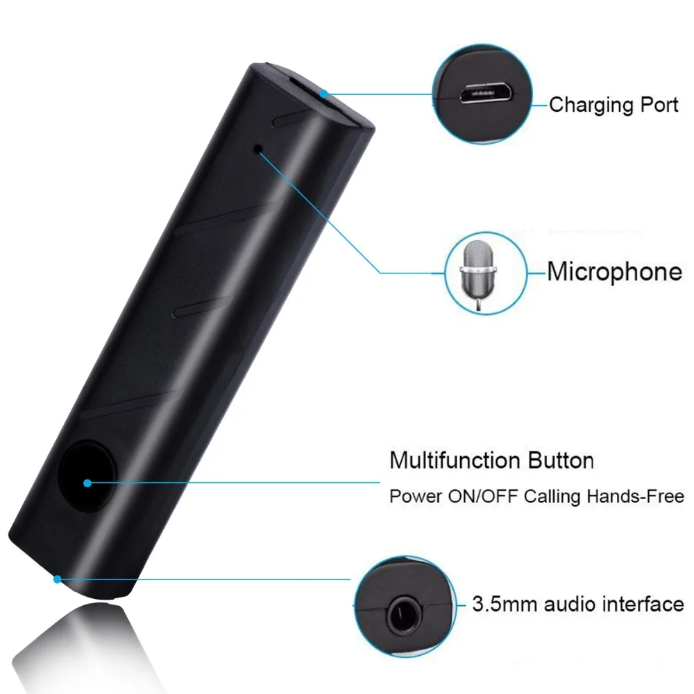 Hevaral Bluetooth приемник Bluetooth адаптер V4.1 Мини 3,5 мм разъем автомобильный аудио приемник беспроводной адаптер для наушников динамик