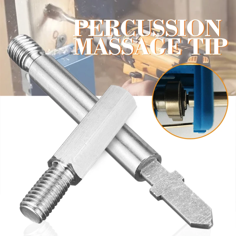 Stainless Steel Percussion Body Massage Tip Extension Rod for Jigsaw Massager Bit Set 30mm/75mm