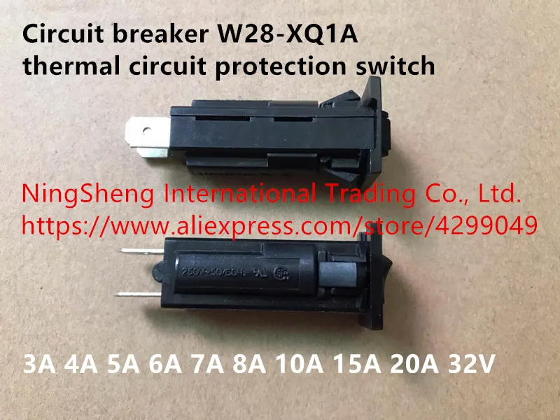 Импорт автомат защити цепи W28-XQ1A тепловой защитой от короткого замыкания переключатель 3A 4A 5A 6A 7A 8A 10A 15A 20A 32V постоянного тока