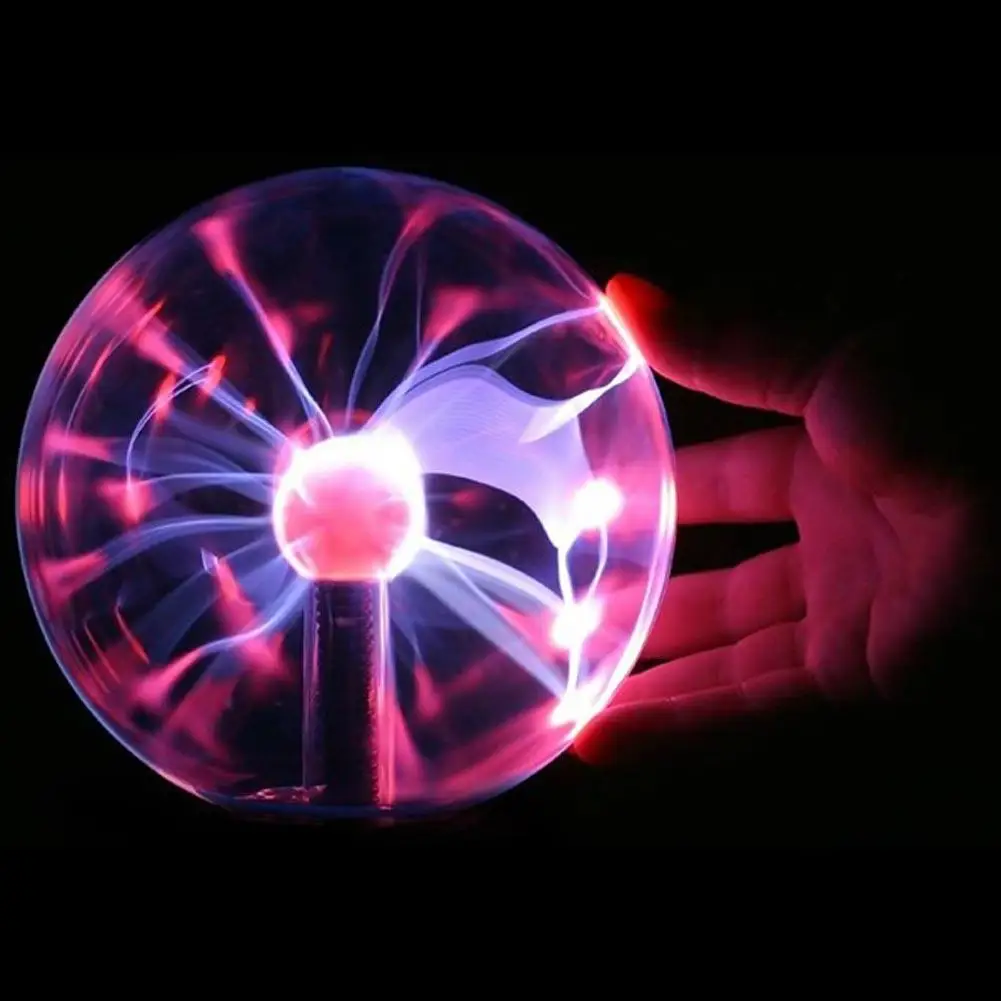 2018 Magic USB Стекло Plasma Ball Sphere светильник с молнией внутри вечерние черный база освещение идеальный подарок к празднику оптовая продажа