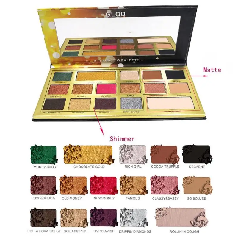 

Popfeel 16 Colors/Set Eye Makeup Matte Eyeshadow Palette Girl Professional Eye Makeup Tool