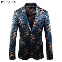 Модный Леопардовый пиджак для мужчин Nigtclub сценический DJ блейзер для певца мужские вечерние и свадебные спортивные пиджаки для выпускного мужской костюм Homme 5XL