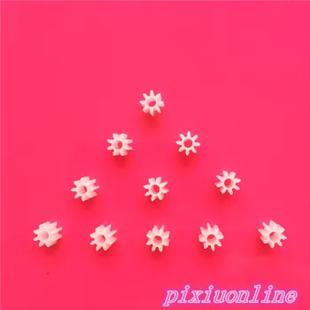 

10pc K020Y Plastic 82A Motor Shaft Gear Sets 8 Tooth 2mm Hole Diameter DIY Helicopter Robot Toys High Quality On Sale