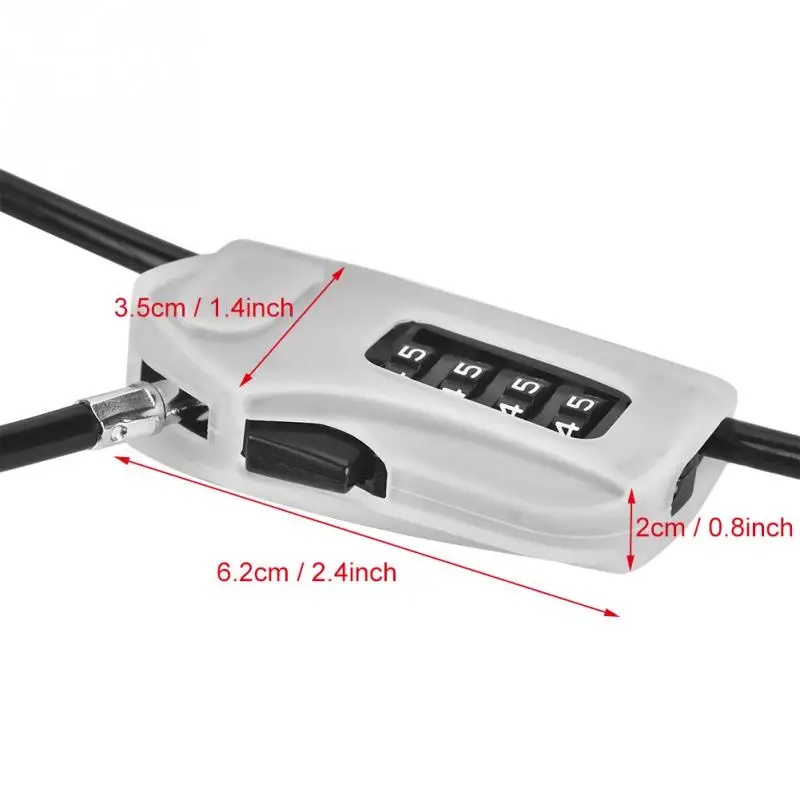 DOACT велосипедный замок 1,74 м Anti-theft 4-цифра пароль Cable Lock горная дорога велосипедный замок из сплава цинка стальной, для проволоки замок