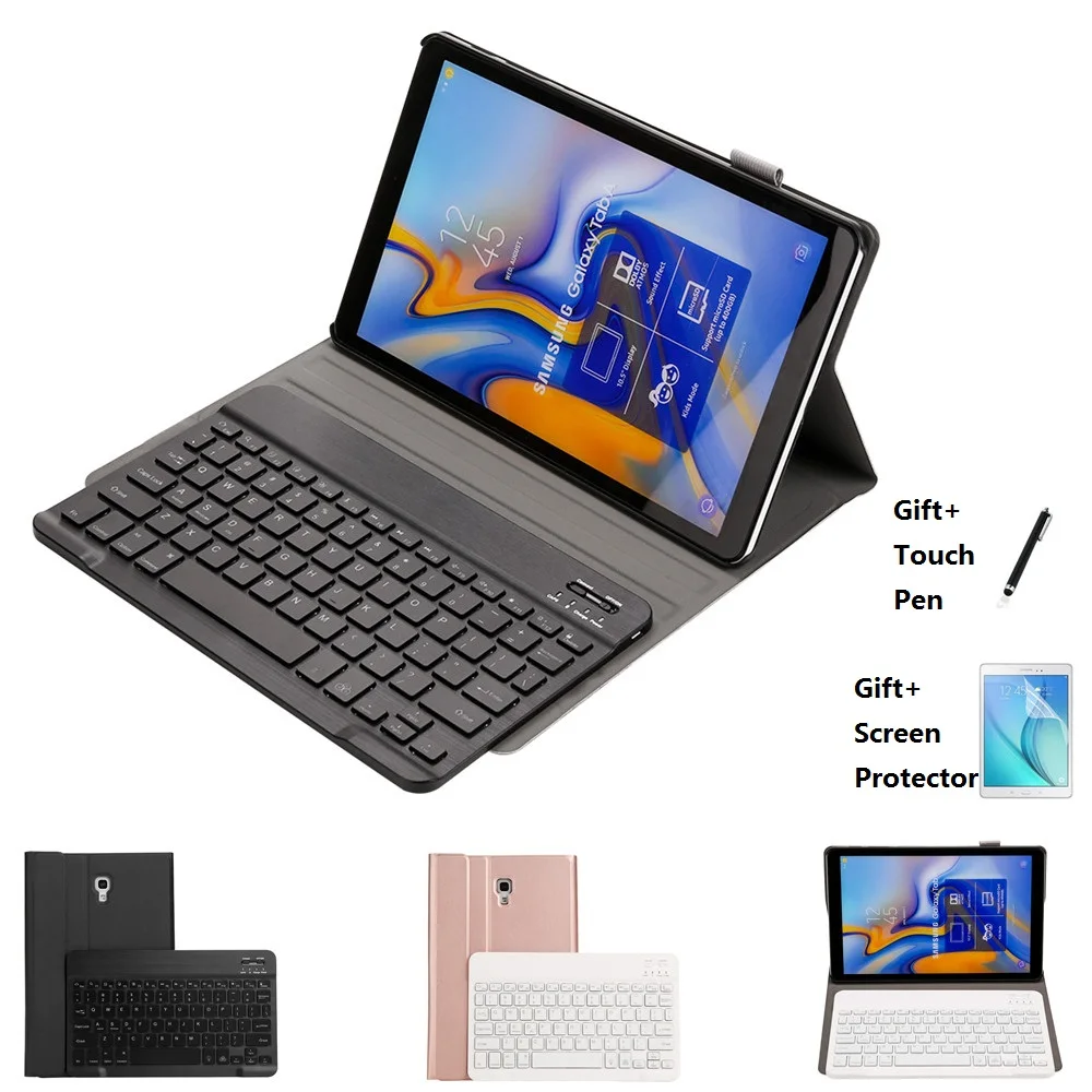Чехол с Bluetooth клавиатурой для Samsung Galaxy Tab A A2 10 5 2018 T590 T595 SM чехол держателем