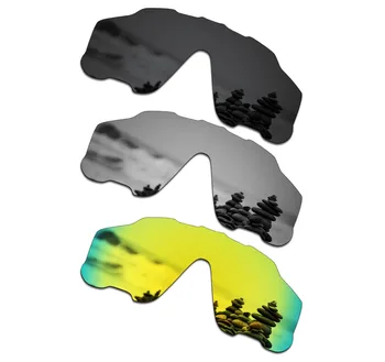 

SmartVLT 3 Pieces Polarized Sunglasses Replacement Lenses for Oakley Jawbreaker Stealth Black and Silver Titanium and 24K Gold