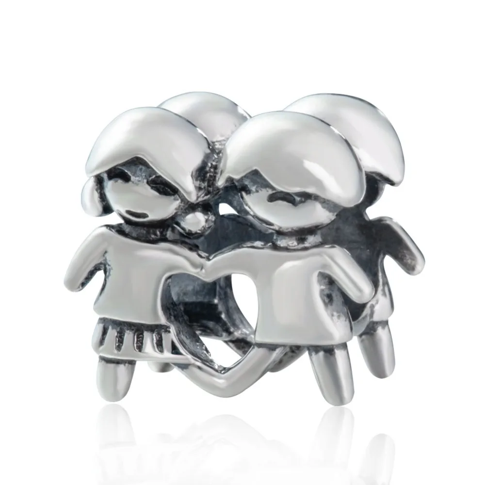 RainMarch 925 Silver Beads Fits Pandora Charms Bracelet Original 925 Silver Beads Girl Boy Charm Jewelry Making Dropshipping (2)