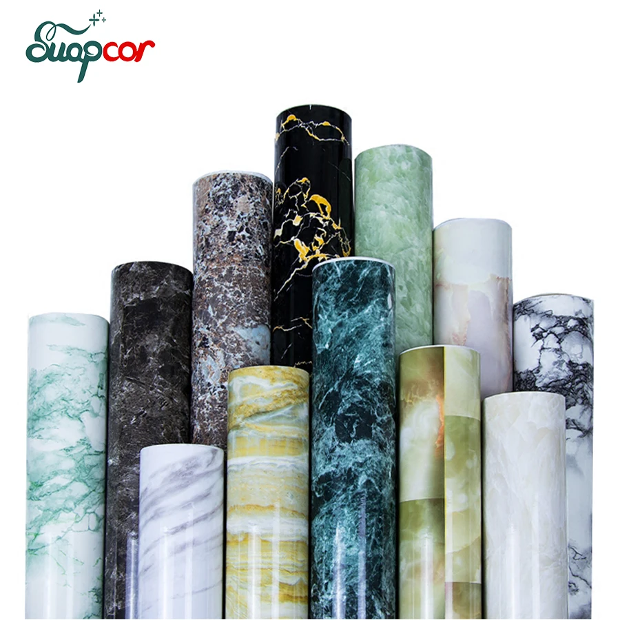 3 m x 0.6 m PVC الرخام ورق حائط ذاتي اللصق جدارية المطبخ الحمام شريط جدار ملصقا الأثاث ملصقات مقاومة للماء ديكور المنزل