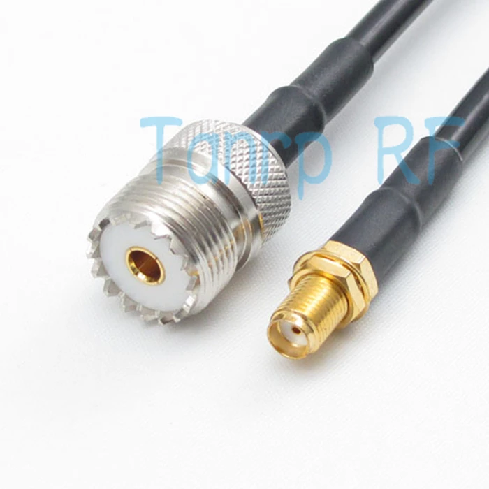 

Free shipping! 3FEET  RG58 cable 1MUHF female plug  to SMA female jack 100CM  RF Pigtail coaxial  jumper extension cable