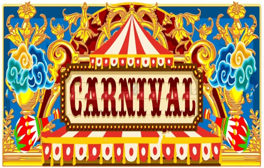 Carnival Banner Circus Template Vintage Theme Birthday