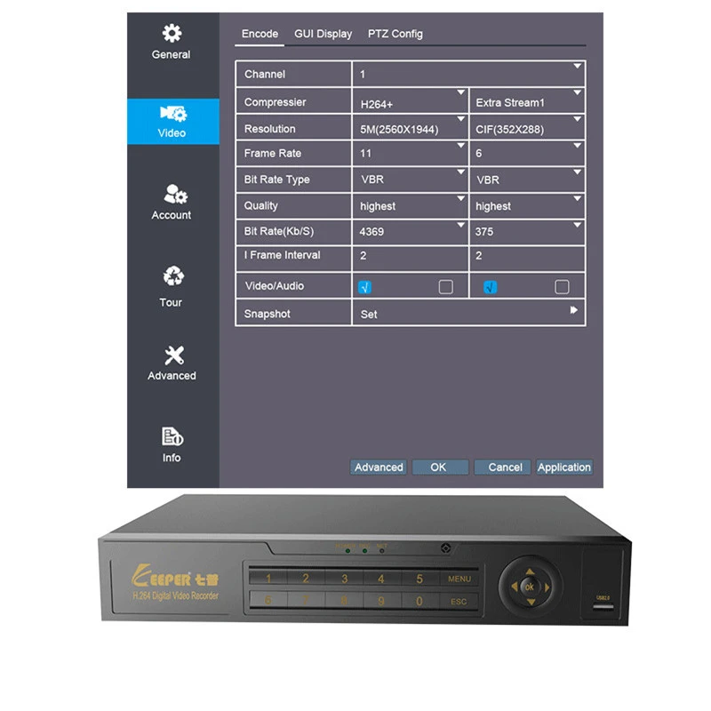 Устройство видеонаблюдения Keeper 5MP XVR DVR Security AHD 4CH 8CH TCP IP BNC H.264 TVI CVI CVBS видеостра
