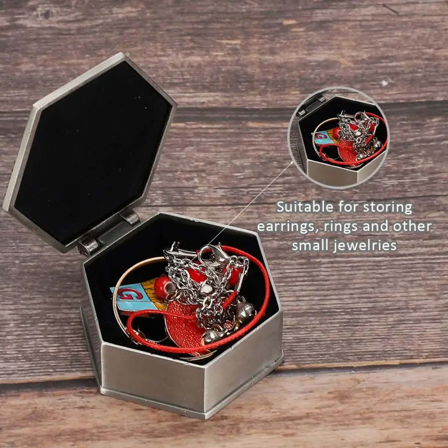Винтажный стиль оловянный цвет Антикоррозийная мини коробка для колец коробка для свадьбы Подарки Часы Дисплей для хранения часов