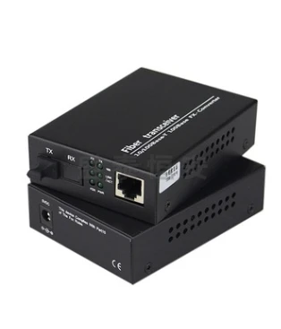 1 пара 10/100 M Ethernet однорежимный одинарный волоконно-оптический медиа конвертер трансивер 1 RJ45 20 км