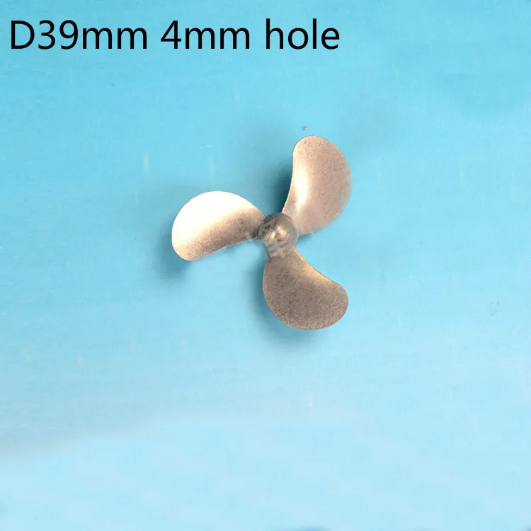 

1PC Zinc Alloy Three-blade Propellers Metal D39mm Propeller Fully Immersed 4.0mm Hole CW Props for RC Boats/Nautical Models