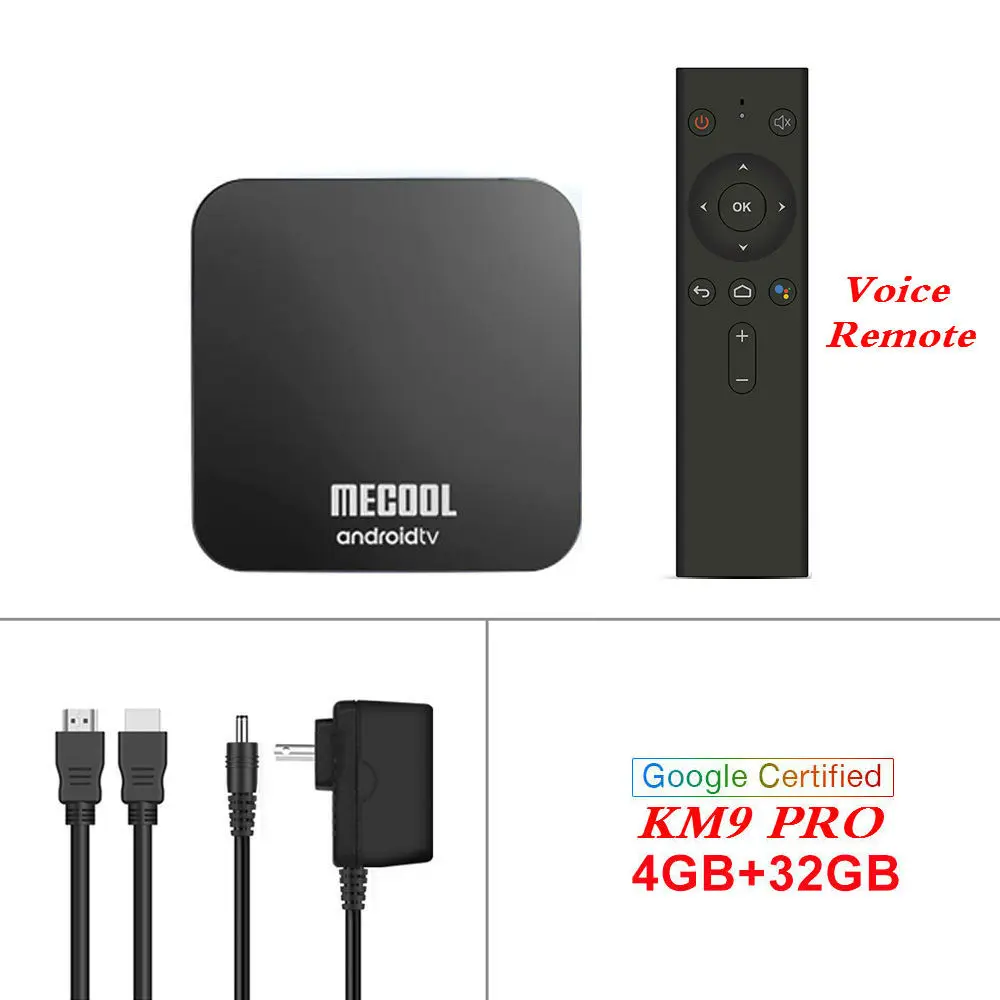 Mecool Androidtv 9,0 KM3 KM9 Pro ATV Box Google Сертифицированный S905X2 4K медиаплеер 2,4G/5G WiFi KM9 Android 9,0 смарт-приставка - Цвет: KM9 PRO 4G32G