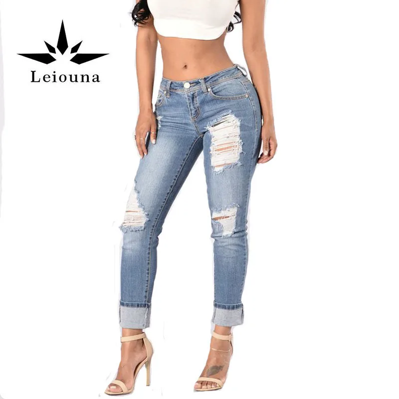 Leiouna/Новые сексуальные брюки Pantalon Femme с низкой талией длиной до щиколотки