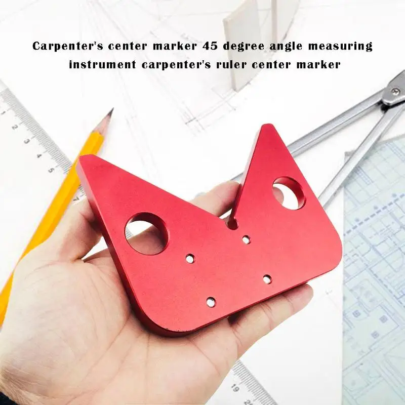 

Woodworking Center Scribe 45 Degree Angle Line Gauge Woodworking Tools Carpenter Ruler Gauge