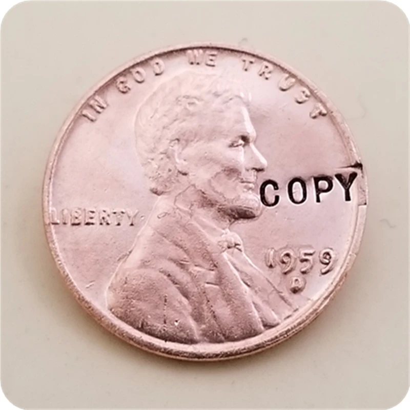 Copy Rare 1959 D United States Lin Coln Wheat Cent Penny Copy Coin Free Shipping Non Currency Coins Aliexpress
