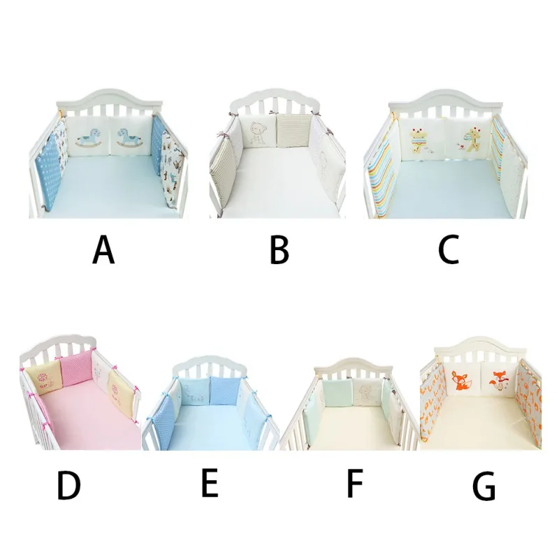 

6Pcs / lot Baby Bed Protector Baby Bedding Set Newborn Crib Bumper Toddler Cartoon Bed Bedding in the Crib for Infant