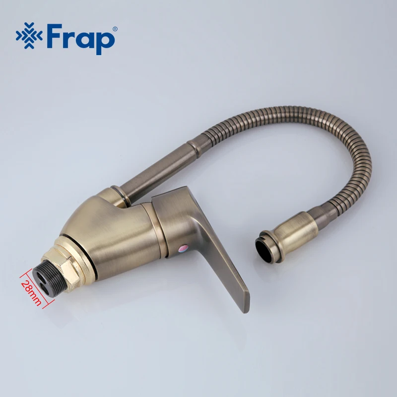  Frap Antique Style Bronze Kitchen Faucet Cold and Hot Water Mixer Tap Torneira Cozinha Flexible Nos - 32772493617