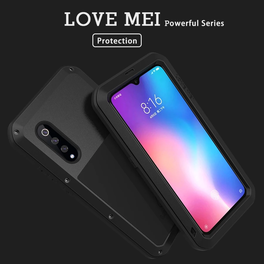 LOVEMEI мощный металлический водонепроницаемый чехол для Xiaomi mi 9 алюминиевый Броня
