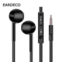 Наушники EARDECO с плоским проводом, спортивные наушники для телефона, Mp3, вкладыши, проводные наушники, стерео наушники, гарнитура с микрофоном, басы для телефона Xiaomi