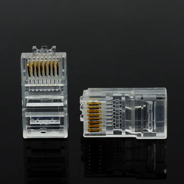 Сетевой кабель RJ45, 20/50/100 шт., с позолоченным покрытием, RJ-45 кристаллов 3