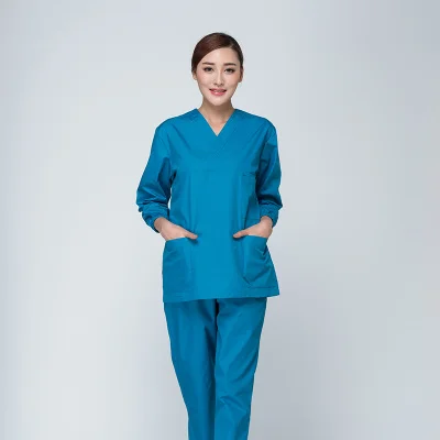 Новые медицинские наборы для скраба, больничная форма, мужские Медицинские костюмы, Хирургическая Одежда, Униформа, медицинские халаты, модное лабораторное пальто - Цвет: blue