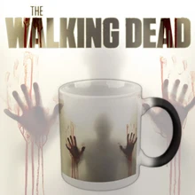 Tv Show “The Walking Dead” Becher Farbwechsel Wärmeempfindlicher Keramik Tasse, Terroranschläge Zombie kaffeetassen morphing tee tasse