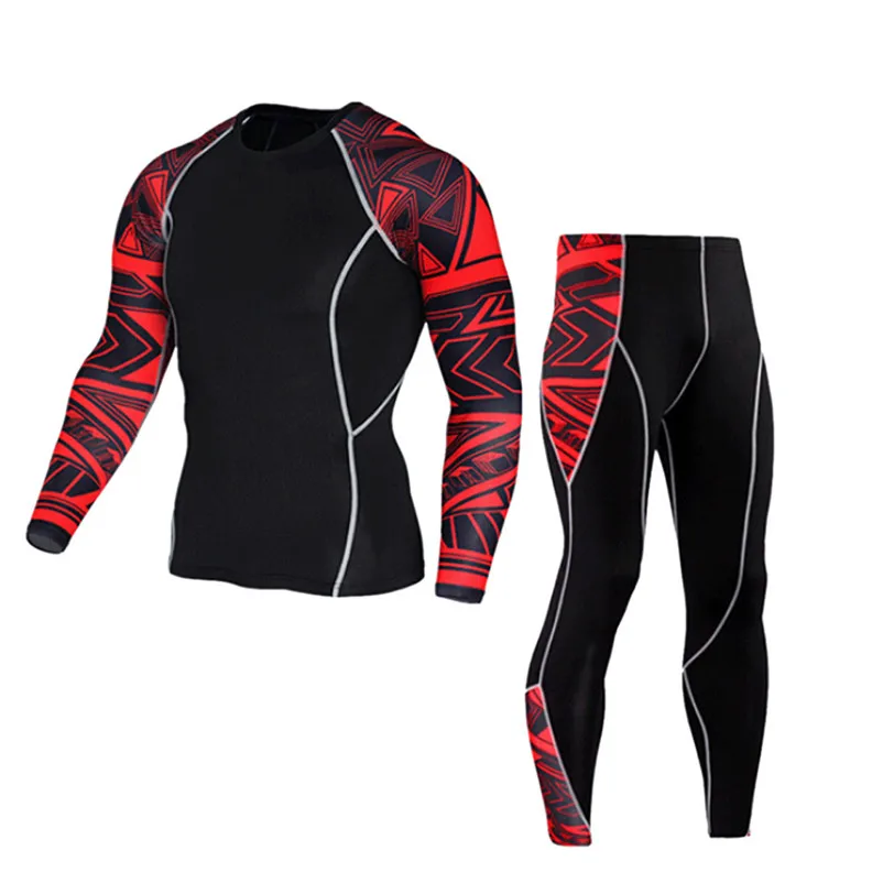 New Running Sportswear Man Leggings Fitness outdoor Sports Gym Yoga Athletic Pants Shirt set Sport Trousers #4O09 (1)