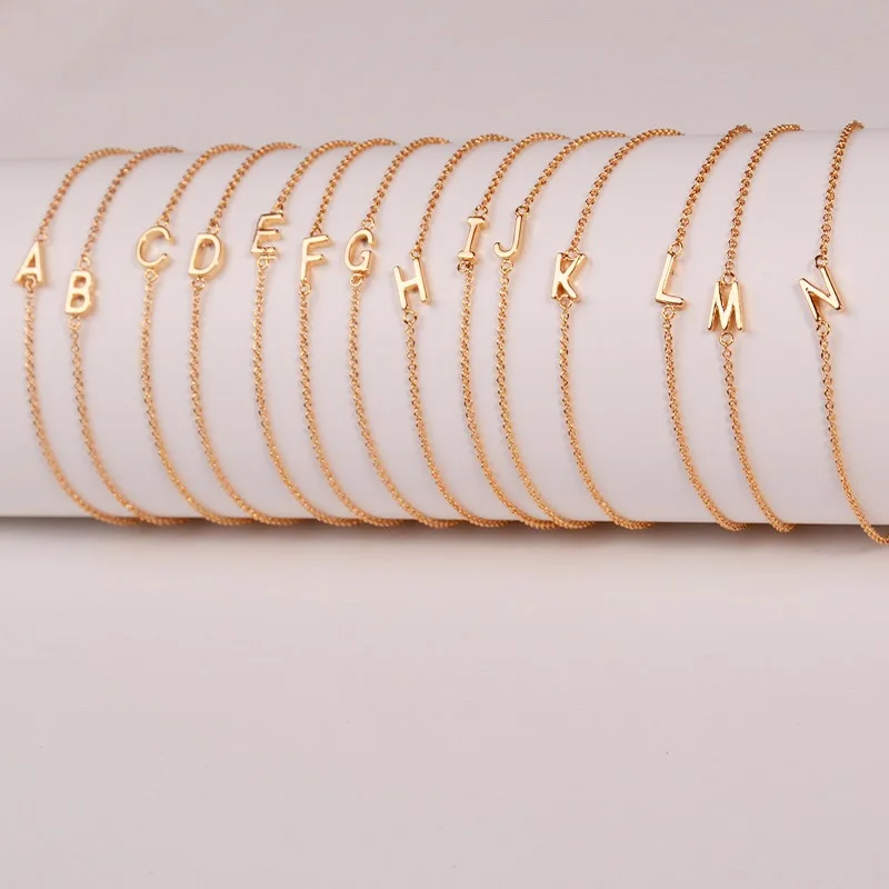 

Gold Filled Initial Sideway Necklace Initials Name Necklaces Personalized Pendant for Women Girls Best Birthday Gift Accessoies
