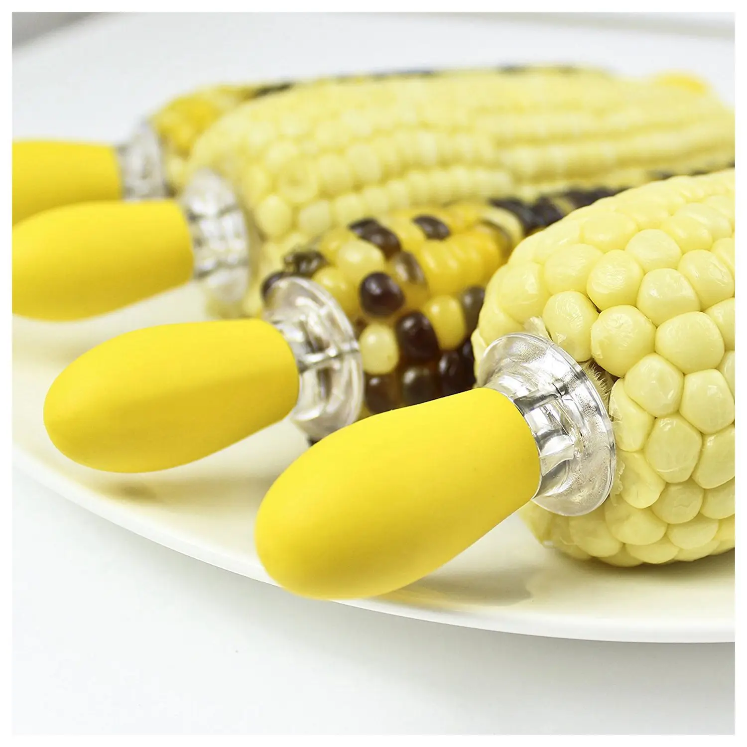HOT Stainless Steel Corn Holders Interlocking Corn Forks Set of 8in