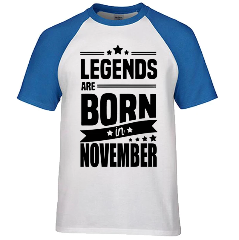 Men'S T shirt Legends Are Born In November Funny Birthday Gift Design Men'S 100 Cotton Short